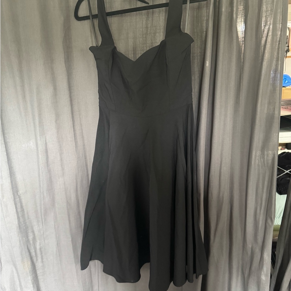 Collectif Black Halter Mini Dress